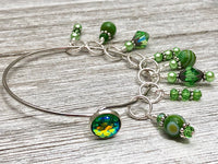 Green Mermaid Stitch Marker Bracelet | Gifts for Knitters