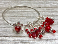 Red Turtle Stitch Marker Bracelet | Gifts for Knitters