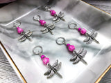Dragonfly Stitch Markers for Knitting, SNAG FREE, Gifts for Knitters