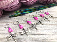 Dragonfly Stitch Markers for Knitting, SNAG FREE, Gifts for Knitters