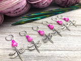 Dragonfly Stitch Markers for Knitting, SNAG FREE, Gifts for Knitters