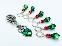Mermaid Heart Stitch Marker Set for Knitting | Gift for Knitters | Size Options |