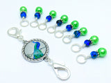 Peacock Stitch Marker Charm Set | Snag Free | Gift for Knitters
