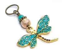 Dragonfly Stitch Markers for Knitting with Snag Free Closed Rings, Gifts for Knitters