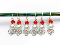 Pearl Stitch Markers for Knitting, Gift for Knitters, Celtic Knot