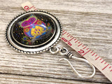 Night Owl Magnetic Portuguese Knitting Pin, PLUS Matching Stitch Markers