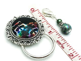 Magnetic Raccoon Stitch Marker Holder with Removable Progress Markers for Knitting or Crochet