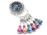 Magnetic Raccoon Stitch Marker Holder with Removable Progress Markers for Knitting or Crochet