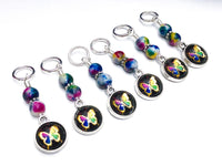 Butterfly Stitch Markers For Knitting | Snag Free Ring Sizes for Needles US3 to US15 | Knitting Gift
