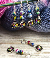 Butterfly Stitch Markers For Knitting | Snag Free Ring Sizes for Needles US3 to US15 | Knitting Gift