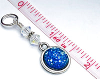 Glitter Stitch Markers For Knitting | Snag Free Ring Sizes for Needles US3 to US17 | Knitting Gift