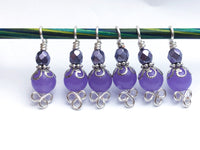 Periwinkle Stitch Markers for Knitting, Gift for Knitters