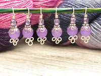 Periwinkle Stitch Markers for Knitting, Gift for Knitters