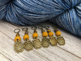 Bronze Owl Stitch Markers for Knitting or Crochet, Snag Free