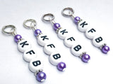 KFB Reminder Stitch Markers | Knitting Abbreviation Instruction Markers | Letter Marker | Progress Keeper