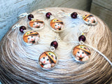 Lady Cat Stitch Markers for Knitting or Crochet, Sets of 6-20