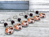 Lady Cat Stitch Markers for Knitting or Crochet, Sets of 6-20