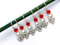 Pearl Stitch Markers for Knitting, Gift for Knitters, Celtic Knot