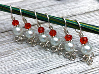 Pearl Stitch Markers for Knitting, Gift for Knitters, Celtic Knot