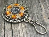 Amber Medallion Magnetic Portuguese Knitting Pin