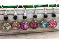 Mixed Hummingbird Stitch Markers for Knitting or Crochet