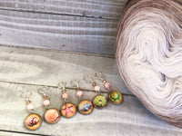 Beach Stitch Markers for Knitting or Crochet, Seashell Progress Keeper
