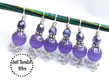 Periwinkle Stitch Markers for Knitting, Gift for Knitters
