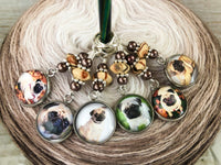 Blonde Pug Stitch Markers for Knitting or Crochet