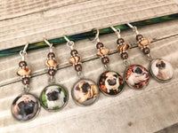 Blonde Pug Stitch Markers for Knitting or Crochet