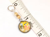 Honey Bee Stitch Markers for Knitting or Crochet, Choose Rings or Clasps