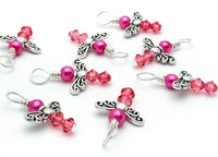 Butterfly Stitch Markers for Sock Knitters | Snag Free Ring US2-US7 | Free Shipping | Knitting Gift