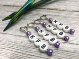 KFB Reminder Stitch Markers | Knitting Abbreviation Instruction Markers | Letter Marker | Progress Keeper