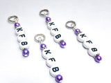 KFB Reminder Stitch Markers | Knitting Abbreviation Instruction Markers | Letter Marker | Progress Keeper