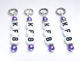 KFB Reminder Stitch Markers | Knitting Abbreviation Instruction Markers | Letter Marker | Progress Keeper