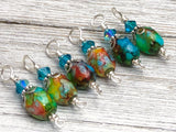 Vibrant Variegated Stitch Markers for Knitting, Gift Idea for Knitters