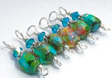Vibrant Variegated Stitch Markers for Knitting, Gift Idea for Knitters