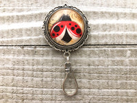 Ladybug Knitting Pin for Portuguese Knitting, Magnetic