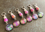 Bohemian Owls Stitch Markers for Knitting or Crochet