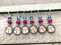 Dragonfly Stitch Markers for Knitting or Crochet, Gifts for Knitter, Snag Free