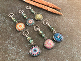 Mixed Medallion Stitch Markers for Knitting or Crochet