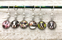 Boston Terrier Stitch Markers for Knitting | Gift for Knitters | Snag Free Rings or Clasps