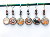 Bunny Rabbit Stitch Marker Set for Knitting or Crochet, Choose Rings or Clasps