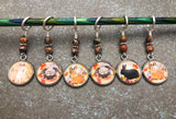 Bunny Rabbit Stitch Marker Set for Knitting or Crochet, Choose Rings or Clasps