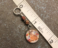 Bunny Rabbit Stitch Marker Set for Knitting or Crochet, Choose Rings or Clasps