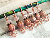 Celtic Copper Stitch Markers for Knitting, Gift for Knitters