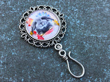 Magnetic Bunny Rabbit Portuguese Knitting Pin with Matching Stitch Markers, Gift for Knitters