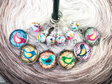Whimsical Bird Stitch Markers for Knitting or Crochet, Gift for Knitters, Snag Free