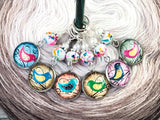 Whimsical Bird Stitch Markers for Knitting or Crochet, Gift for Knitters, Snag Free