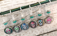Sugar Skull Stitch Markers for Knitting or Crochet