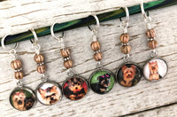 Yorkshire Terrier Stitch Markers for Knitting or Crochet